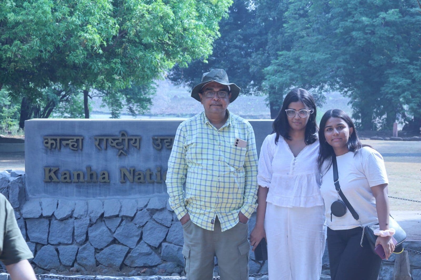 The Curated Canopy Safaris team at the Kanha National Park entrance